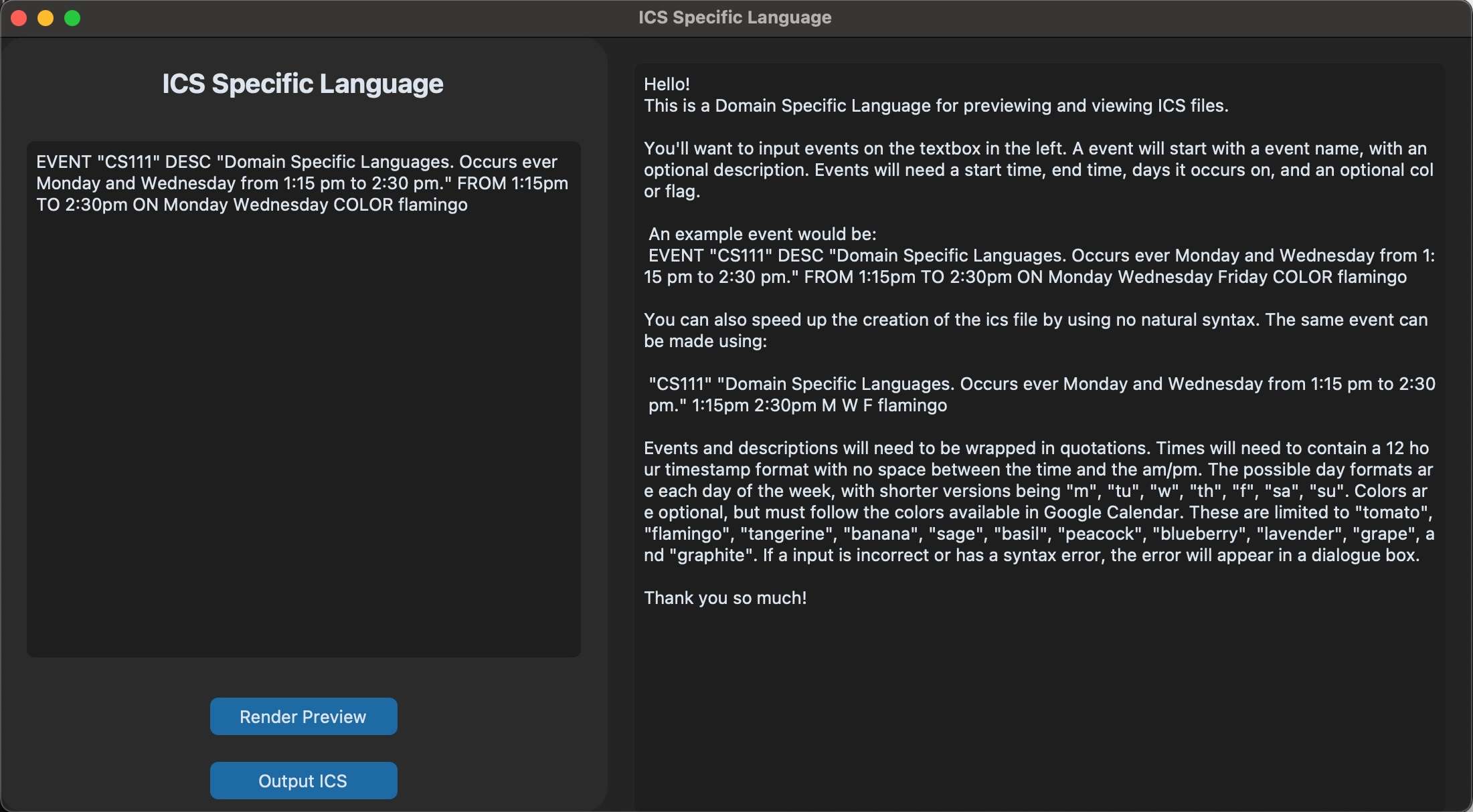 The Desktop Application For ICS Specific Language!